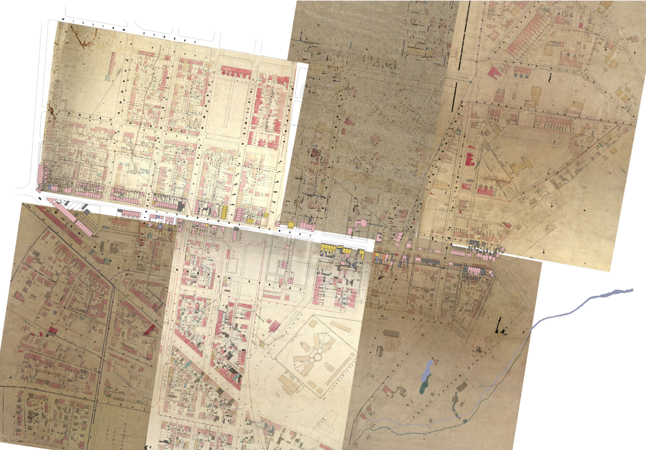 Screenshot of the messy map-tracing process.